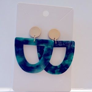 💎Buy 2 Save 10% 💎 Green marble acetate earrings